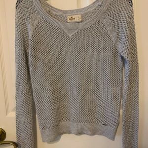 Woven Silver Sparkly Hollister Sweater